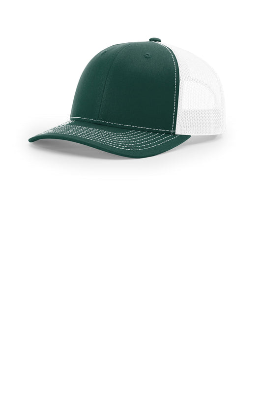 Richardson Trucker Cap Dark Green and White