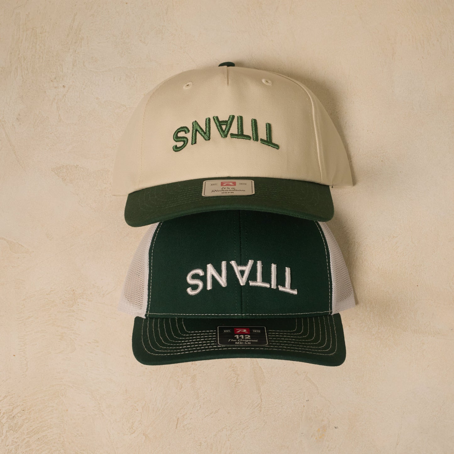Richardson Trucker Cap Dark Green and White