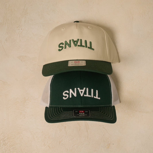Richardson 5-Panel Relaxed Gramps Cream and Green